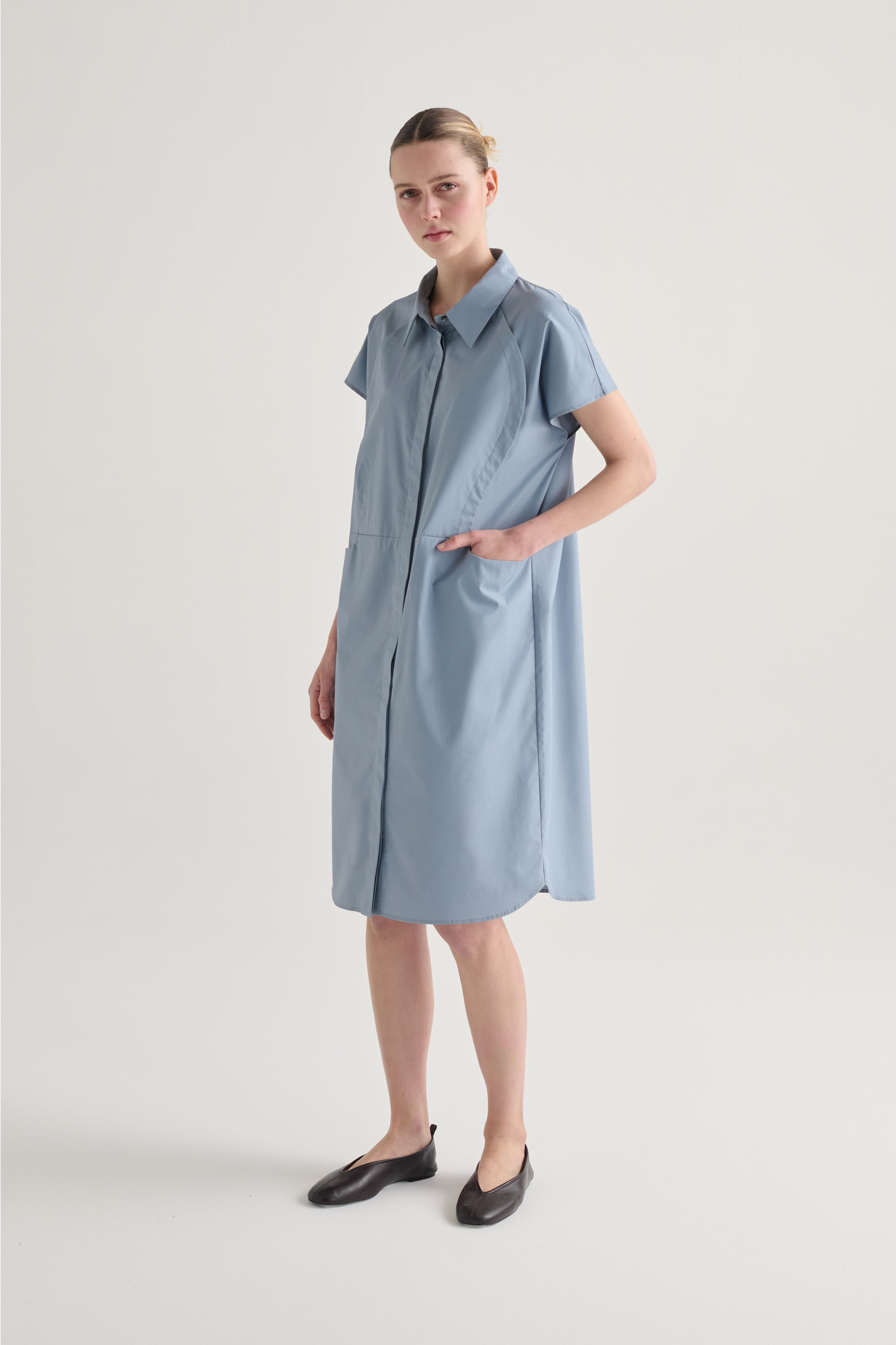 Cotton shirt dress